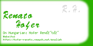renato hofer business card